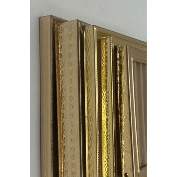 Photo Frames Gold-Toned Wall 5 Mismatched Hollywood Gallery Maximalism MCM Vtg - Picture 2 of 3